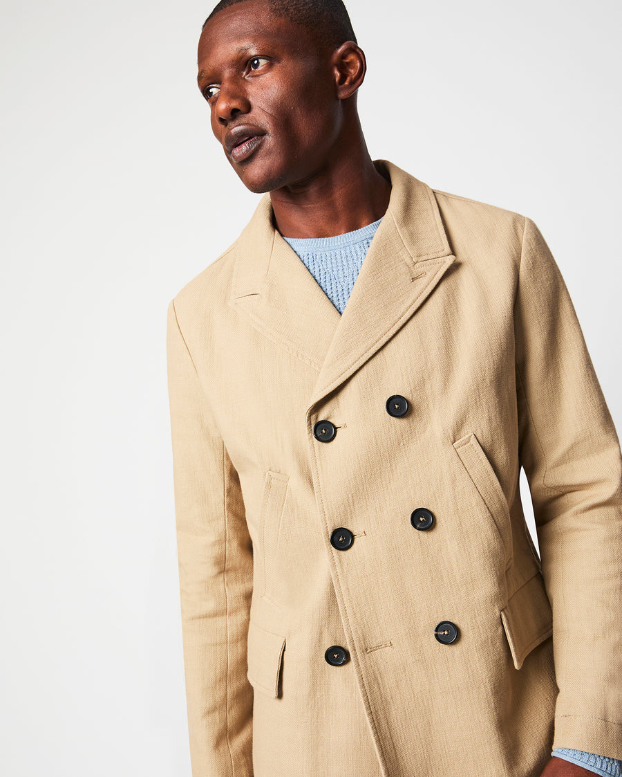 Canvas Bond Peacoat in Sand