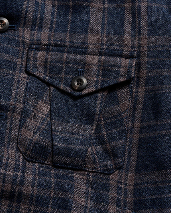Patch Pocket Jacket in Carbon Blue/Multi