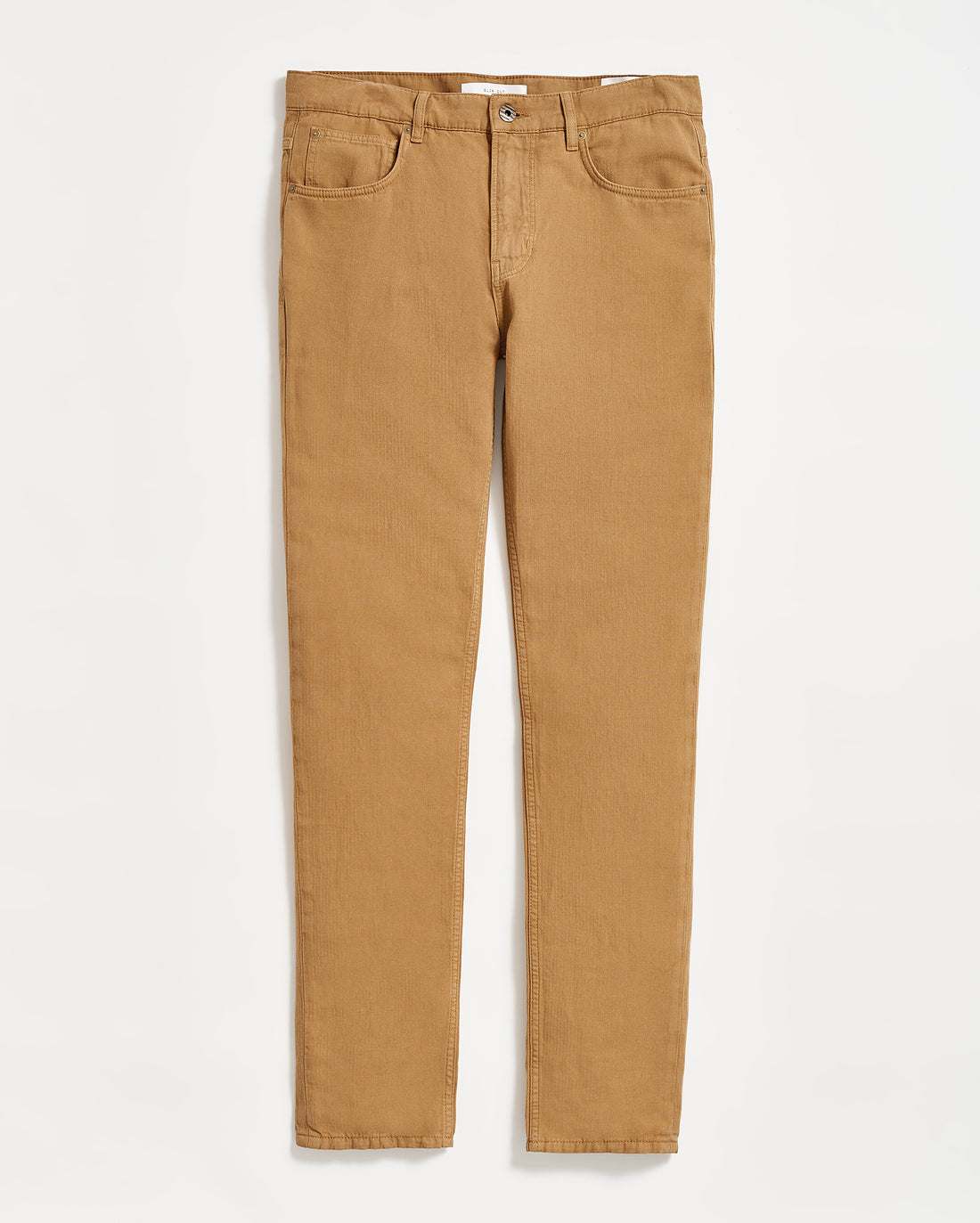 Cotton Linen 5 Pocket Pant in Dark Tan