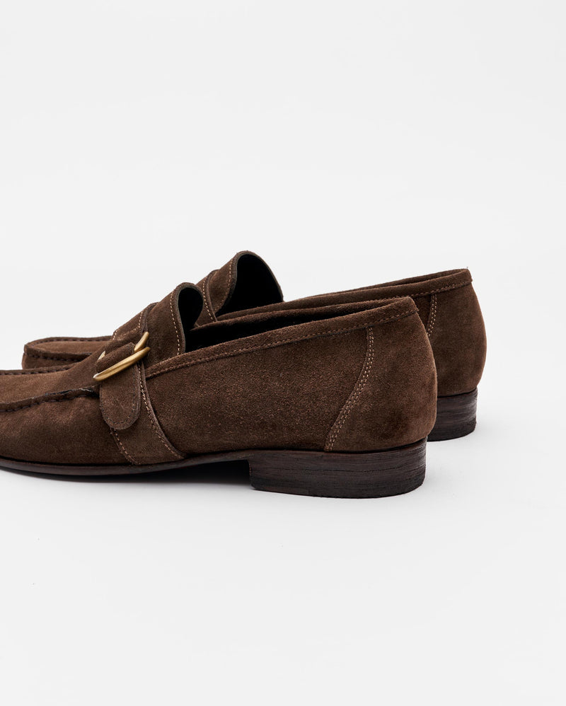 D-Ring Loafer in Olive/Brown