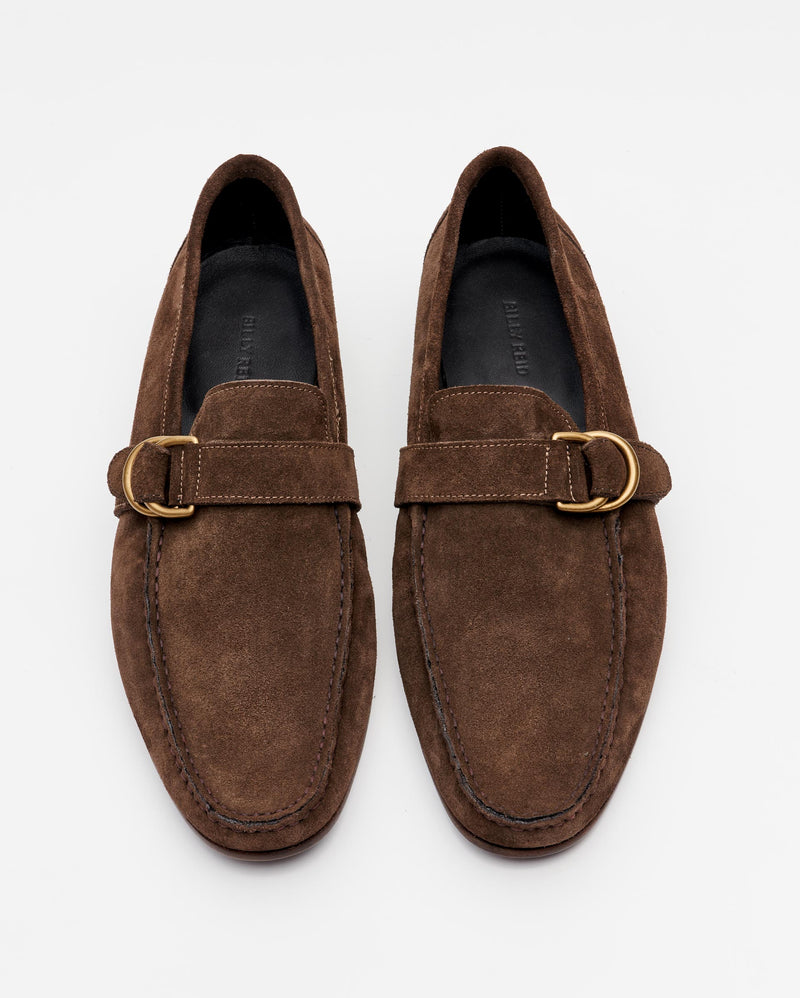 D-Ring Loafer in Olive/Brown