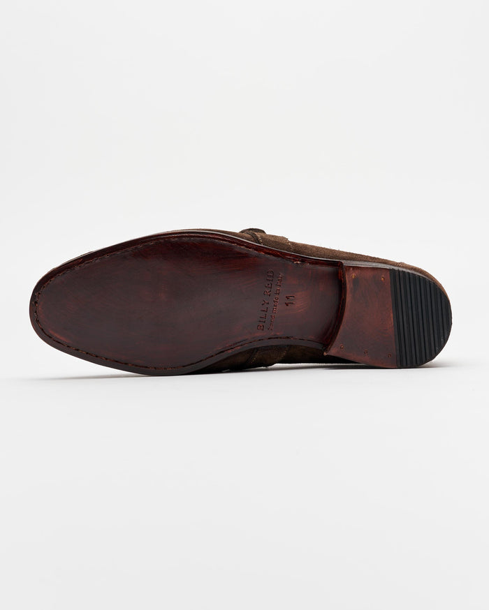 D-Ring Loafer in Olive/Brown
