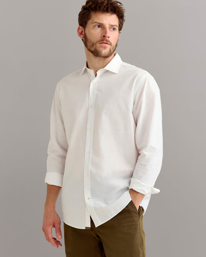Billy Reid Men's Coupe Holt Dress Shirt - White - Casual Shirts Billy Reid Men's Coupe Holt Dress Shirt - White - Casual Shirts