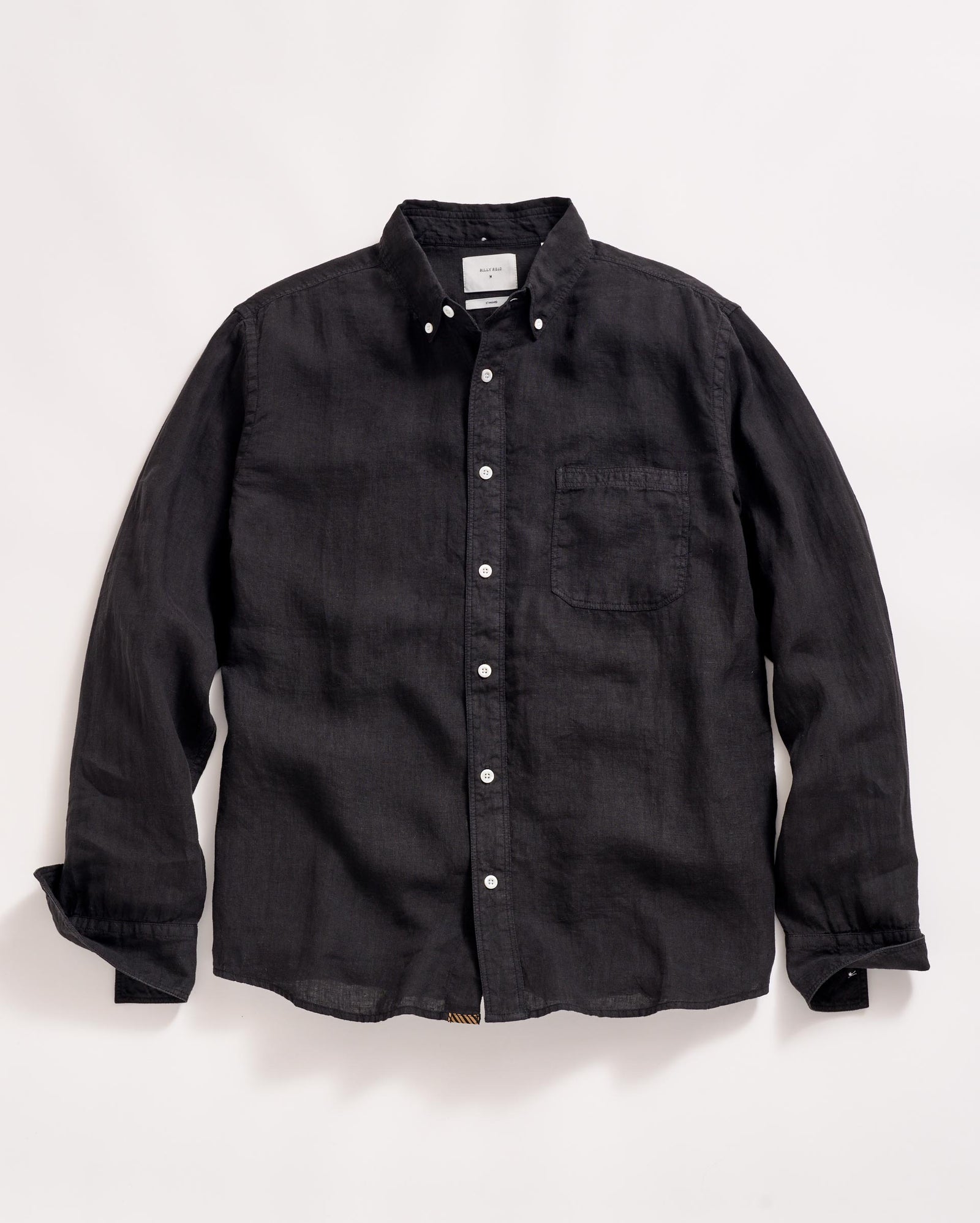 Billy Reid Tuscumbia Linen Shirt Button Down, Black Billy Reid Tuscumbia Linen Shirt Button Down, Black