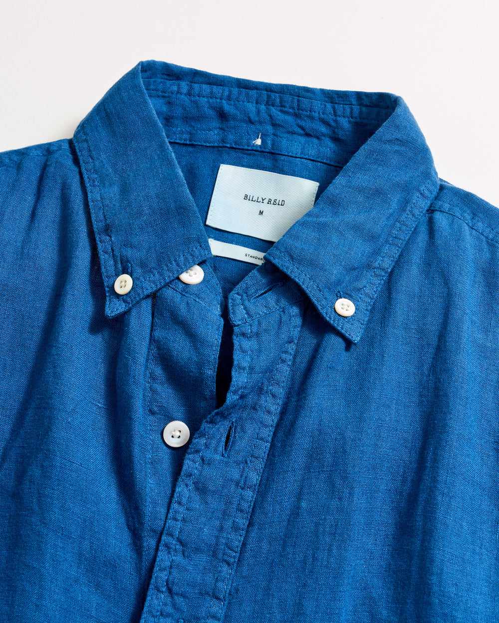 Short Sleeve Linen Tuscumbia Shirt Button Down in Dark Blue