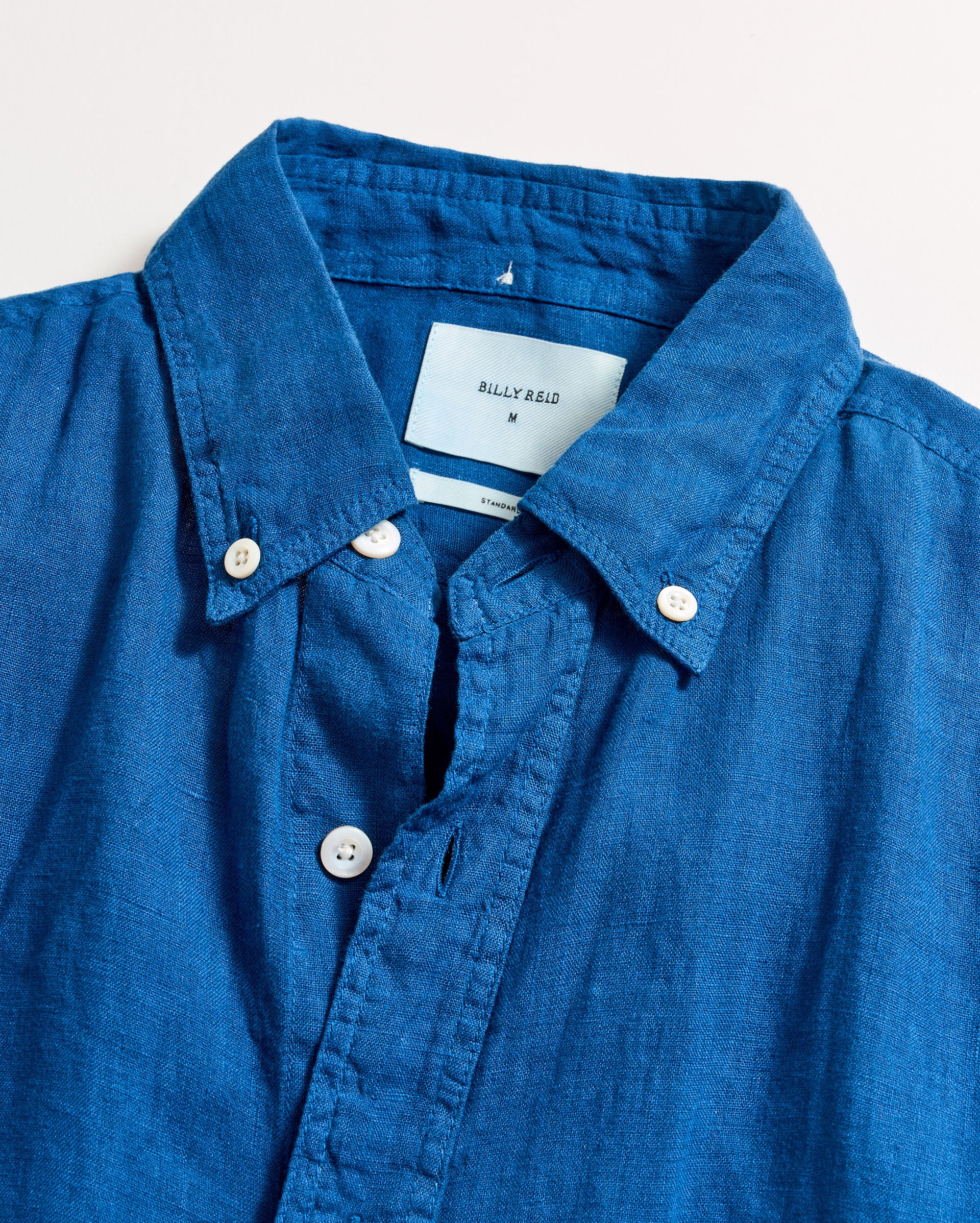 Short Sleeve Linen Tuscumbia Shirt Button Down in Dark Blue