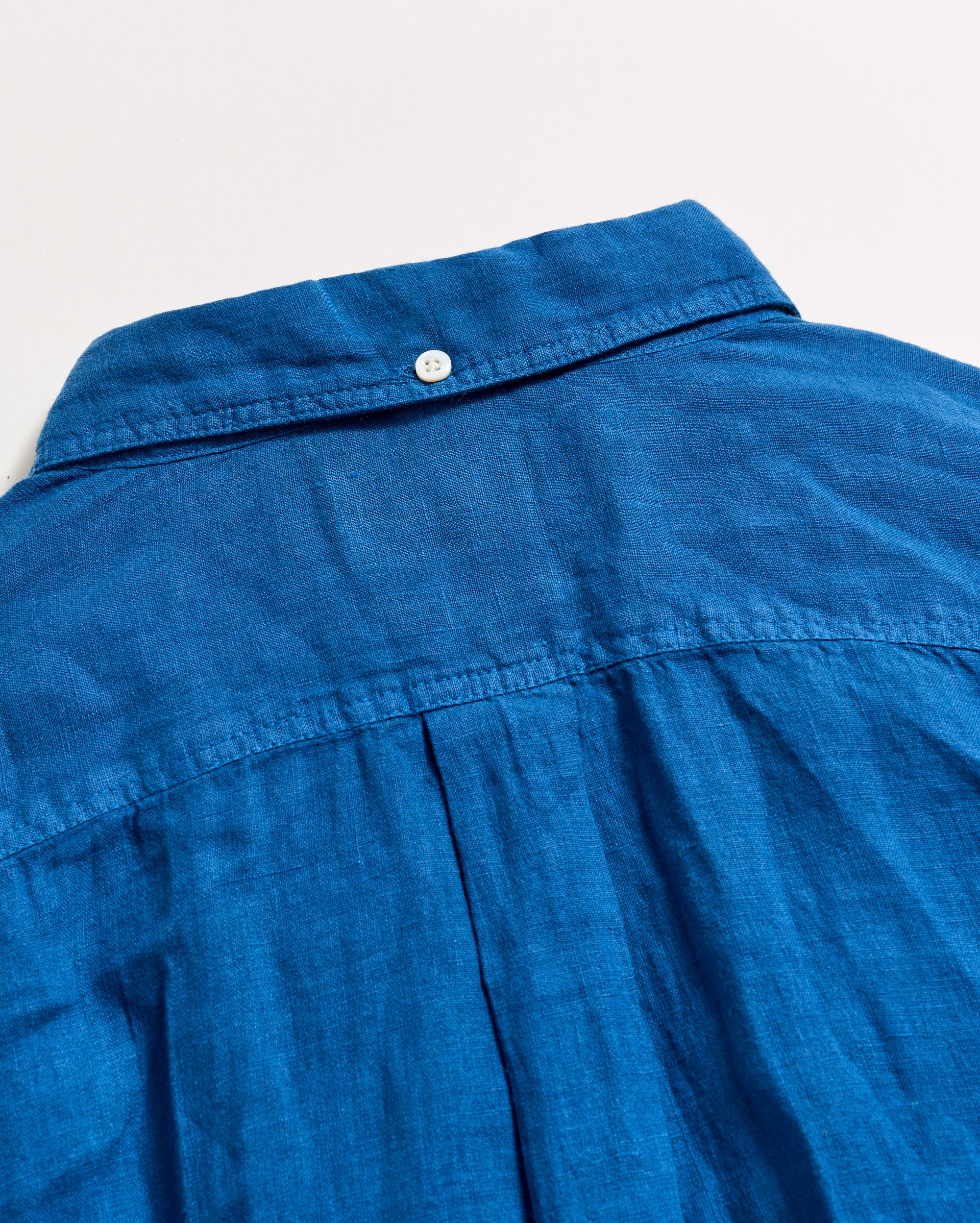 Short Sleeve Linen Tuscumbia Shirt Button Down in Dark Blue