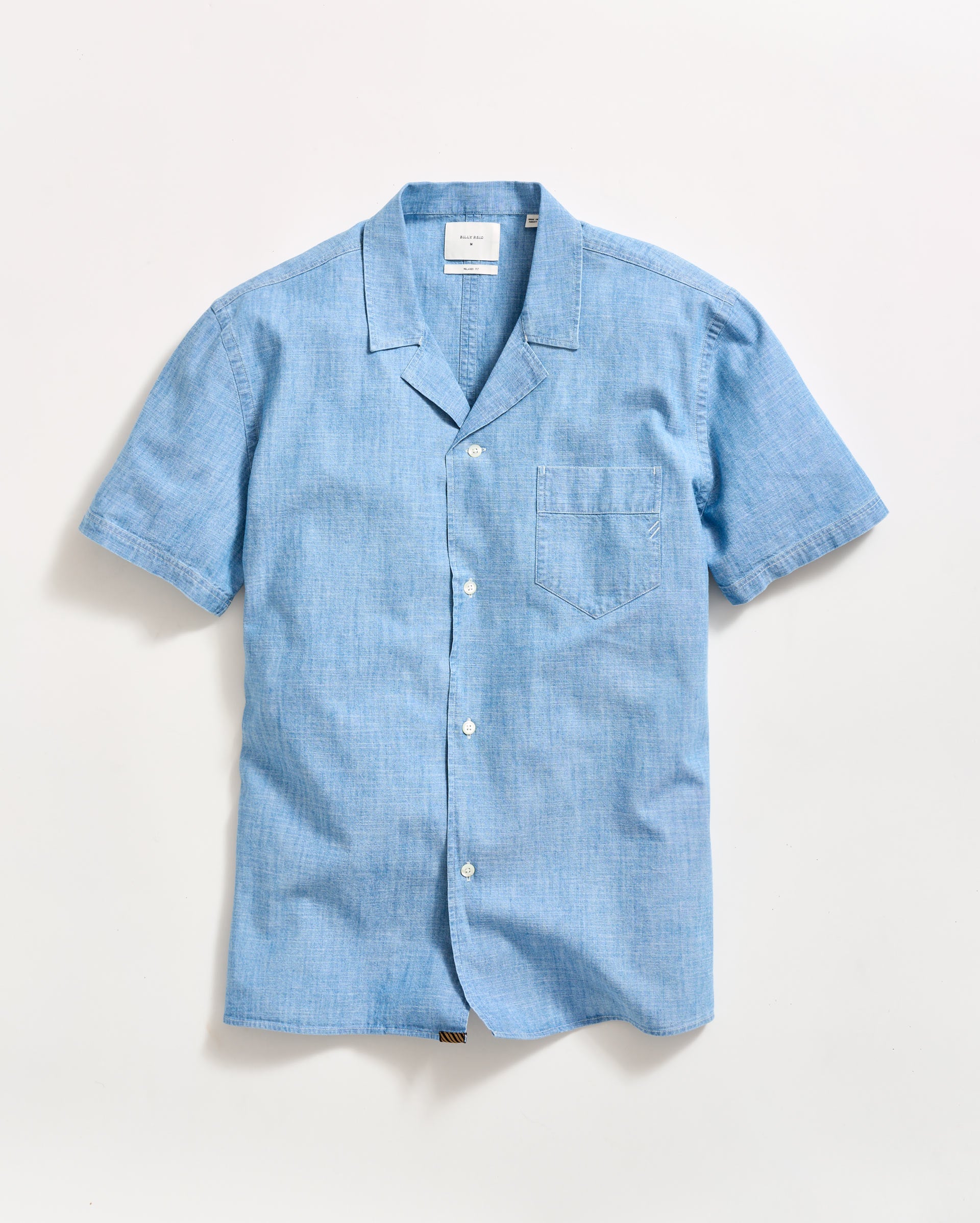 Short Sleeve Chambray Camp Shirt - Relaxed Fit | Billy Reid