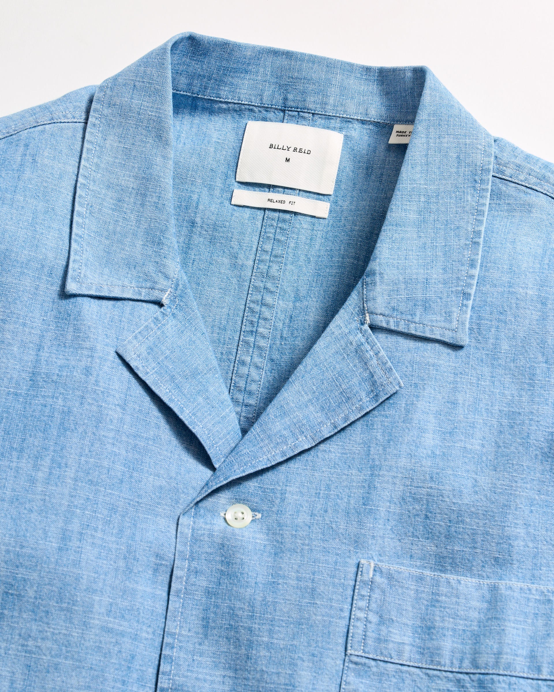 Short Sleeve Chambray Camp Shirt - Relaxed Fit | Billy Reid