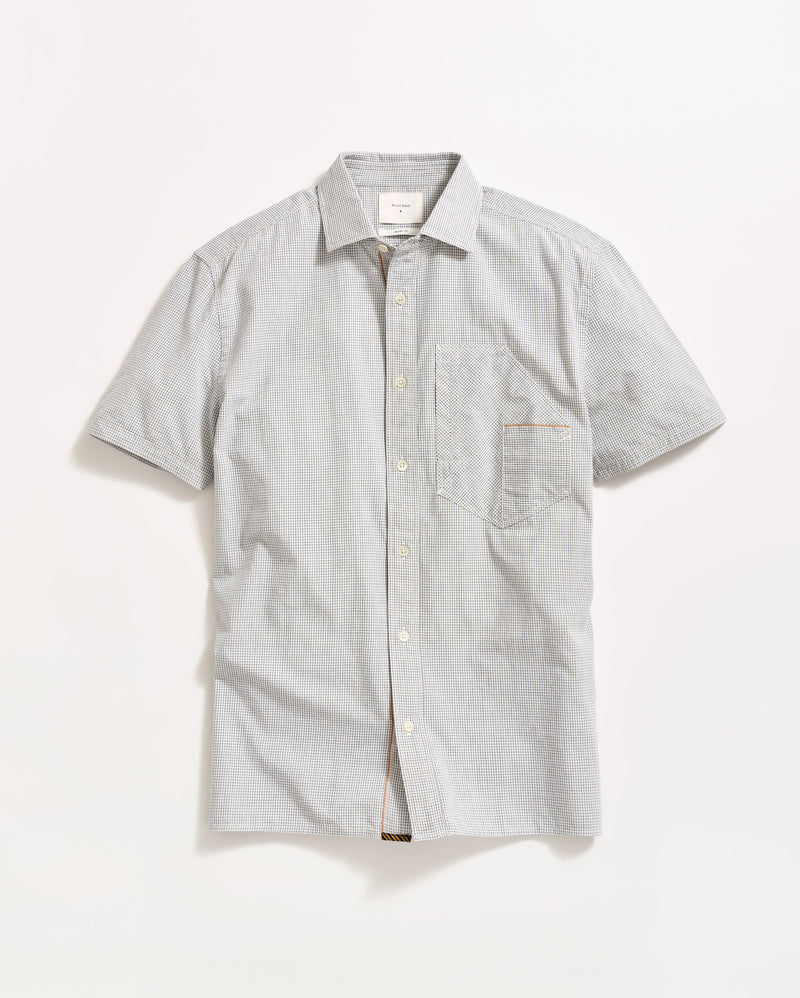 SHORT SLEEVE SELVEDGE WORK SHIRT	NEW			WHITE/CARBON BLUE