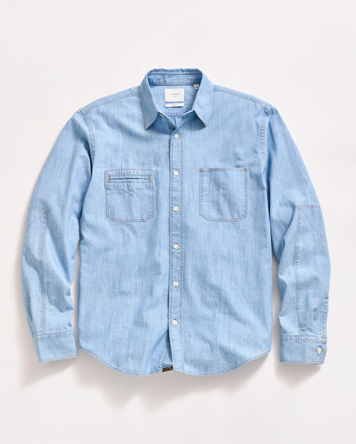 Chambray Field Shirt with Chest Pockets | Billy Reid Chambray Field Shirt with Chest Pockets | Billy Reid