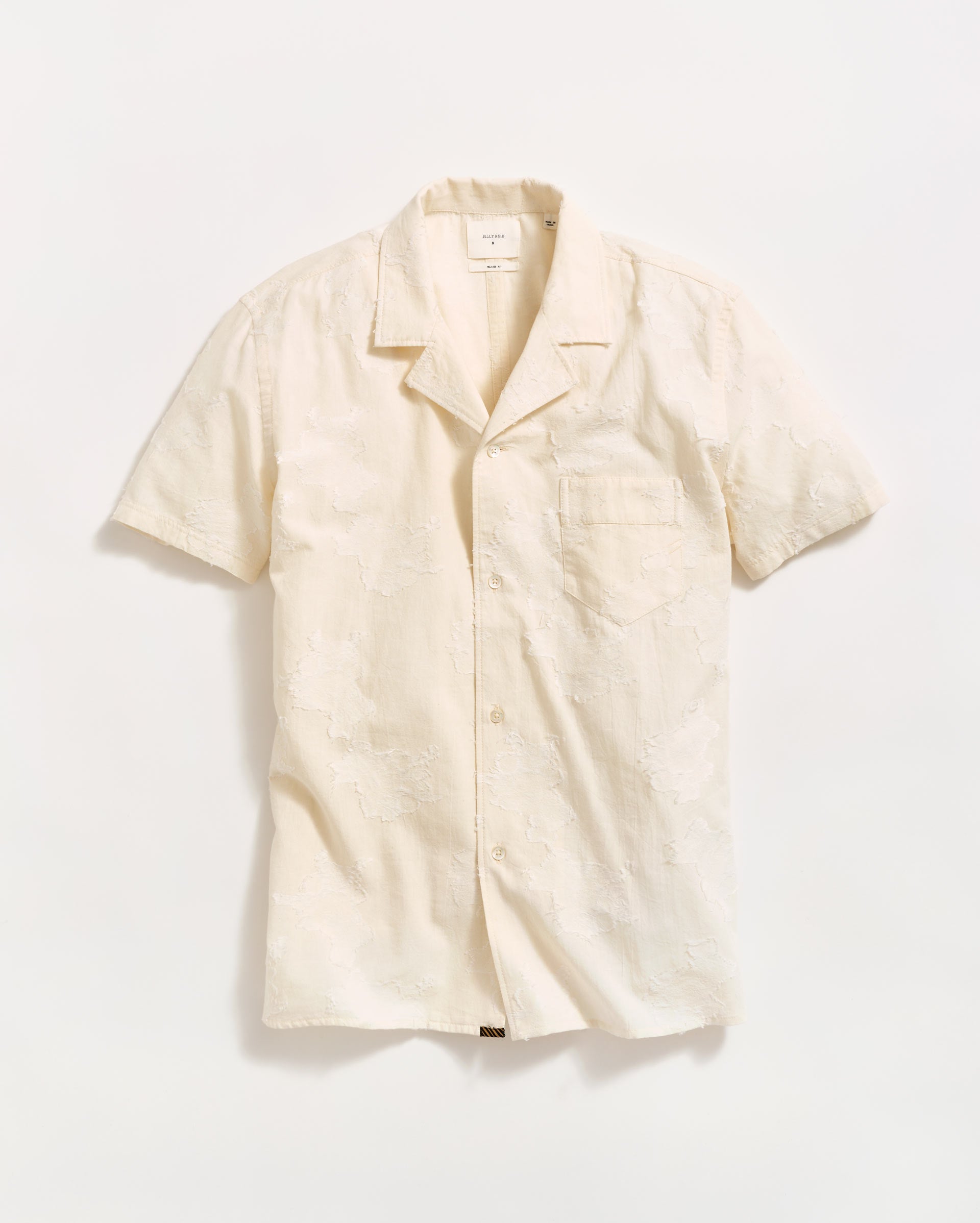 SHORT SLEEVE FLORAL JACQUARD SHIRT