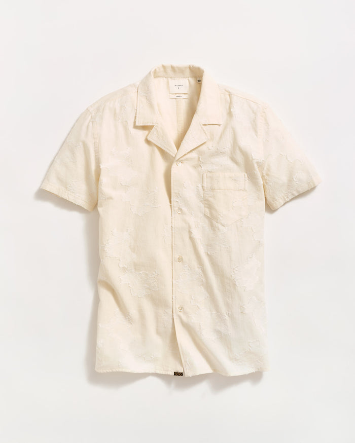 SHORT SLEEVE FLORAL JACQUARD SHIRT