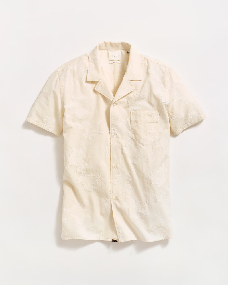 SHORT SLEEVE FLORAL JACQUARD SHIRT