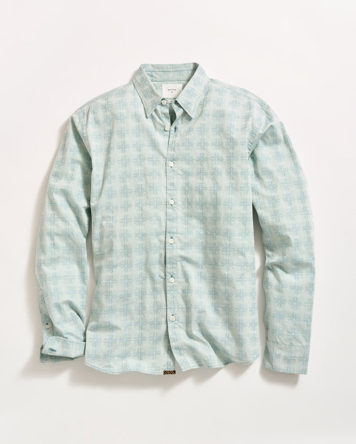 MELANGE TILE WILSON SHIRT in Steel Blue