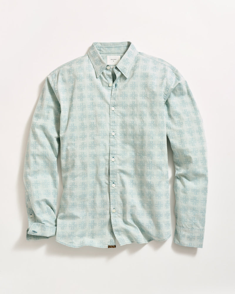 MELANGE TILE WILSON SHIRT in Steel Blue