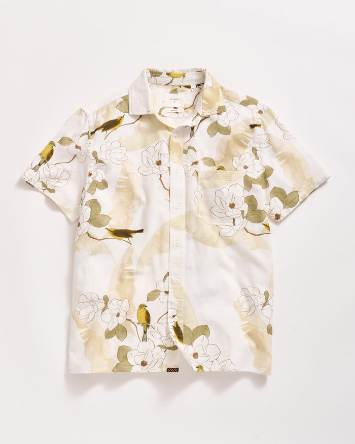 Short Sleeve Grid Yellowhammer Treme Shirt in Tinted White