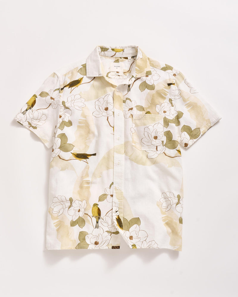 Short Sleeve Grid Yellowhammer Treme Shirt in Tinted White