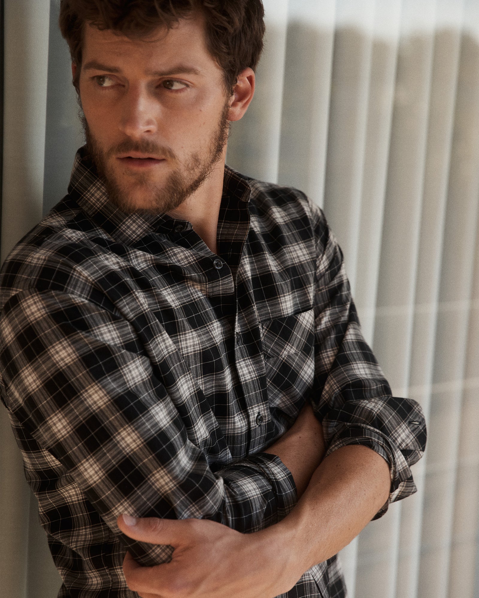 Billy's Plaid John T-Shirt, Classic Plaid | Billy Reid Billy's Plaid John T-Shirt, Classic Plaid | Billy Reid