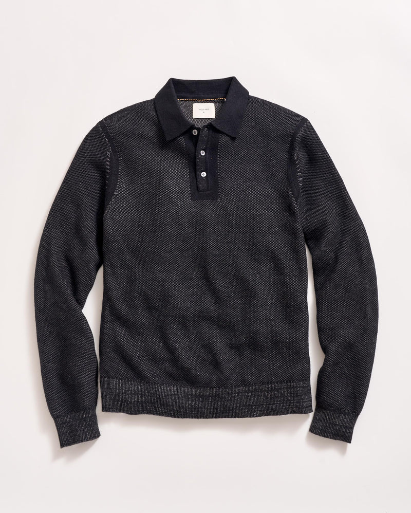 Long Sleeve Geo Float Jacquard Polo
