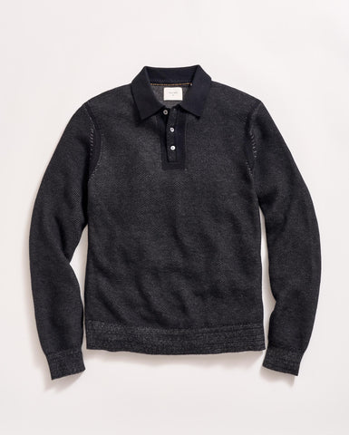 Long Sleeve Geo Float Jacquard Polo
