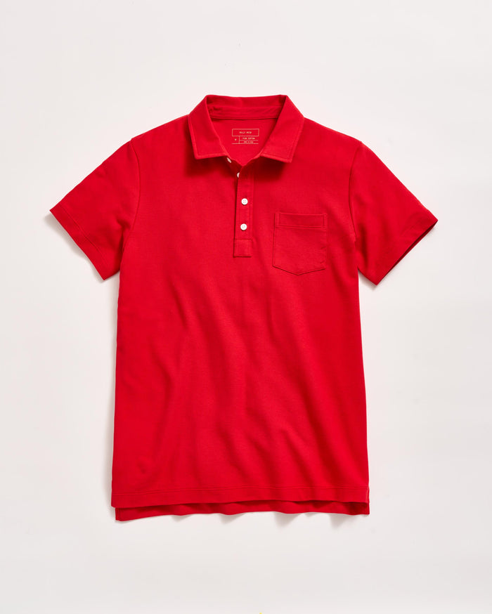 Pique Penscola Polo in Pompeian Red