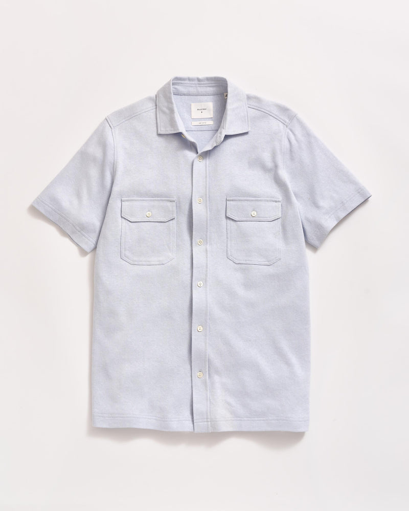 Short Sleeve Hemp Cotton Knit Shirt