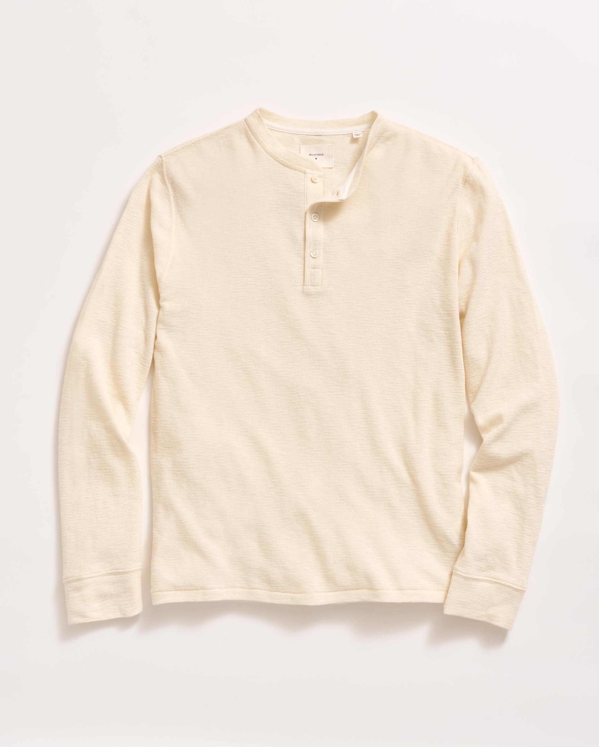 Slub Tuck Henley, 100% Cotton - Lichen Green | Billy Reid
