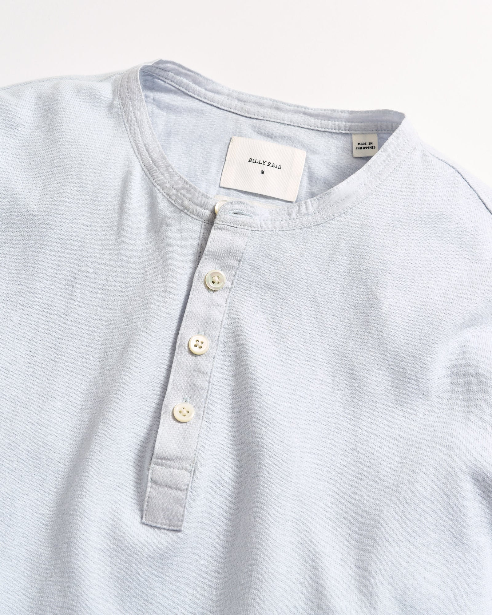 Short Sleeve Hemp Cotton Henley in Grey Mist