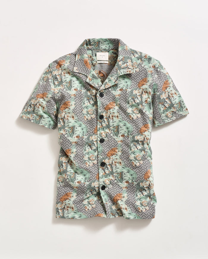 Cactus Jacquard Camp Shirt