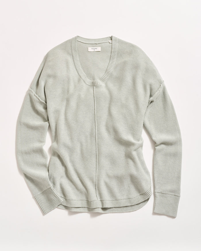 Cotton Linen Shirttail Sweater