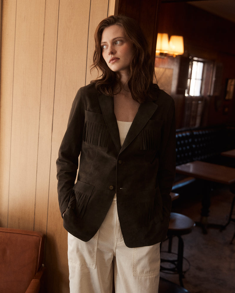 Fringe Suede Blazer Alternate
