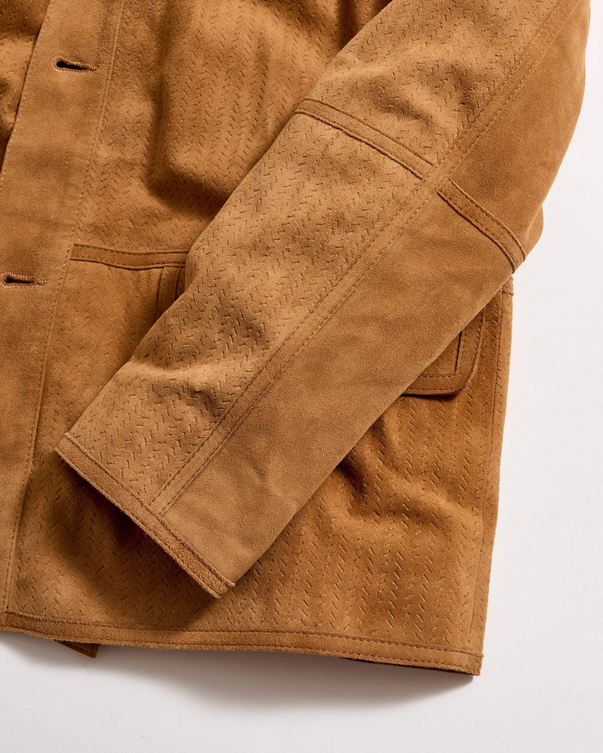 Perforated Suede Driving Jacket - Boxy Fit | Billy Reid