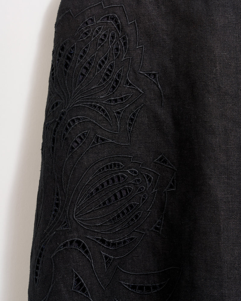 Linen Protea Eyelet Skirt