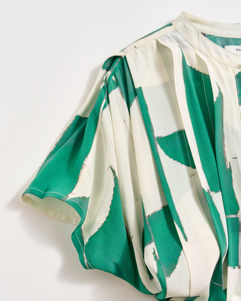 Silk Deco Knife Pleat Dress