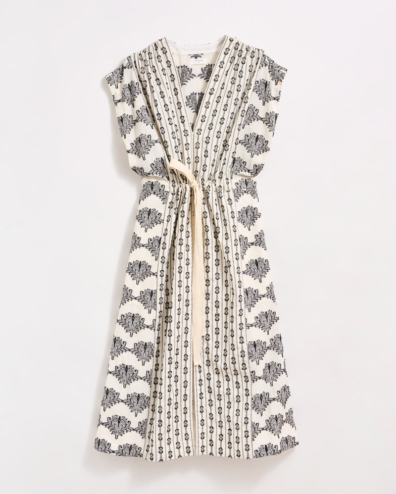 Jacquard Cinched Waist Dress