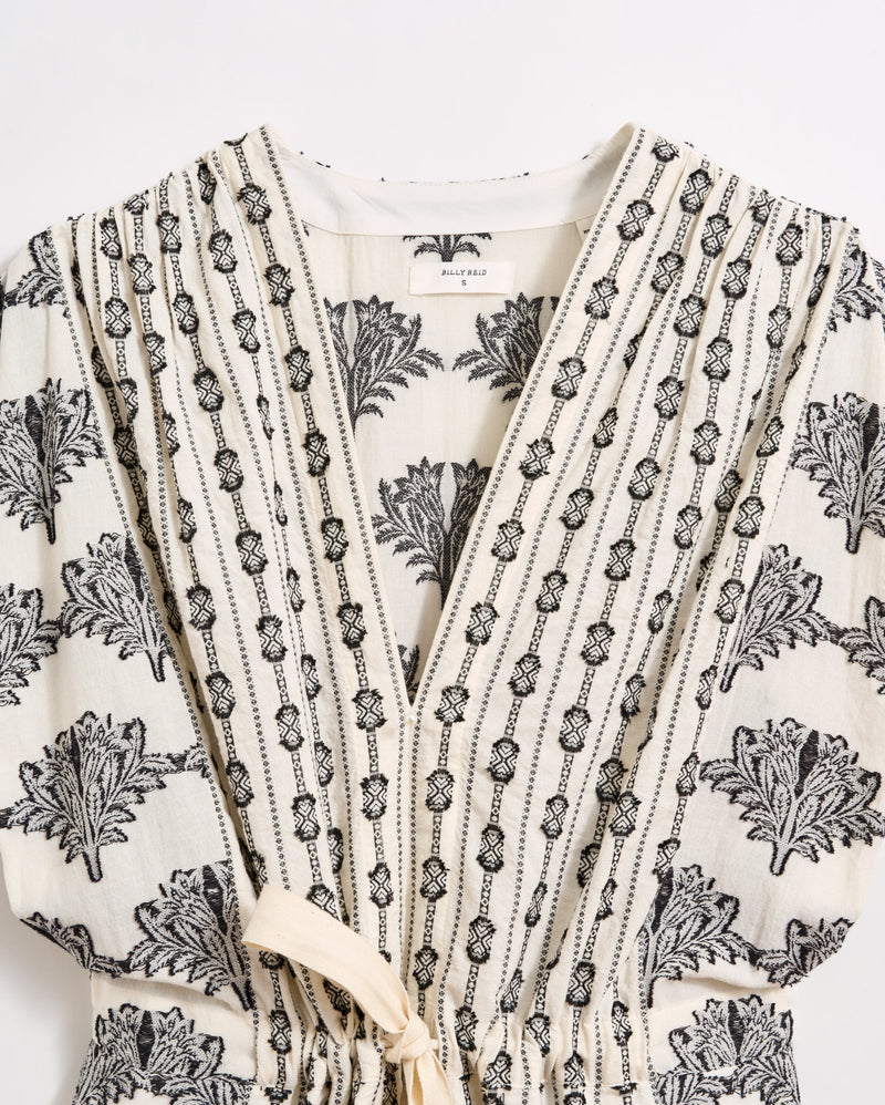 Jacquard Cinched Waist Dress