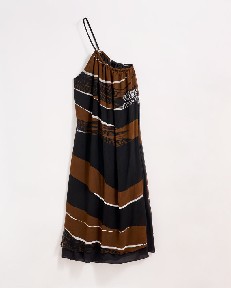 Desert Wave Silk Cocktail Dress
