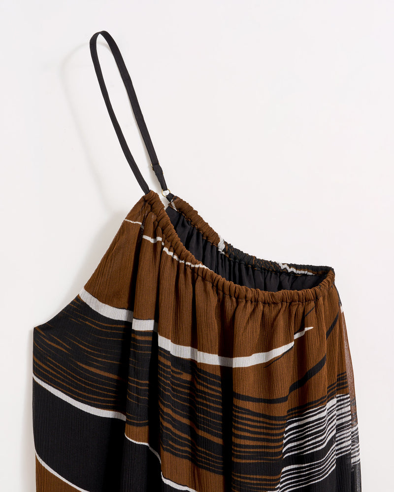 Desert Wave Silk Cocktail Dress