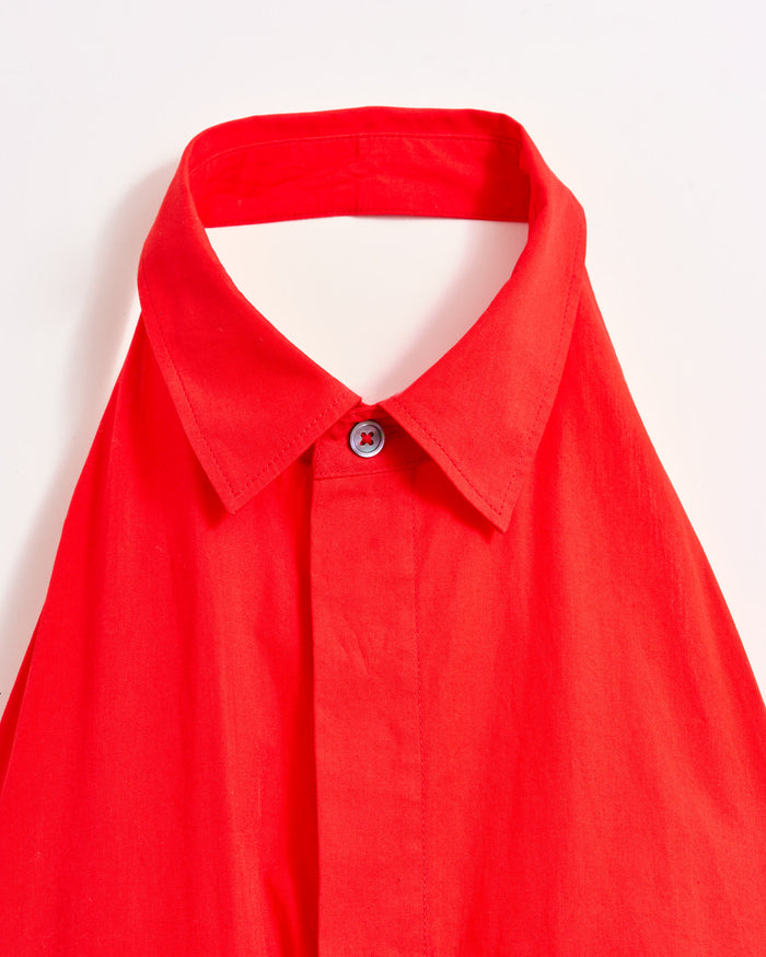 Poplin Halterneck Shirt Dress - Poplin Halterneck Shirt Dress -