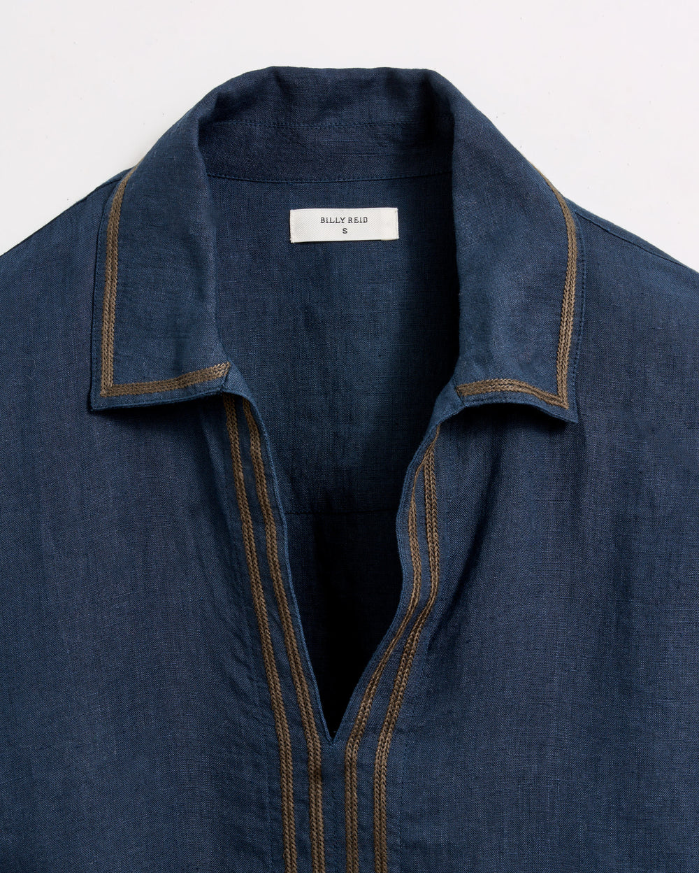 Billy Reid Linen Chainstitch Tunic Dress, Navy Billy Reid Linen Chainstitch Tunic Dress, Navy