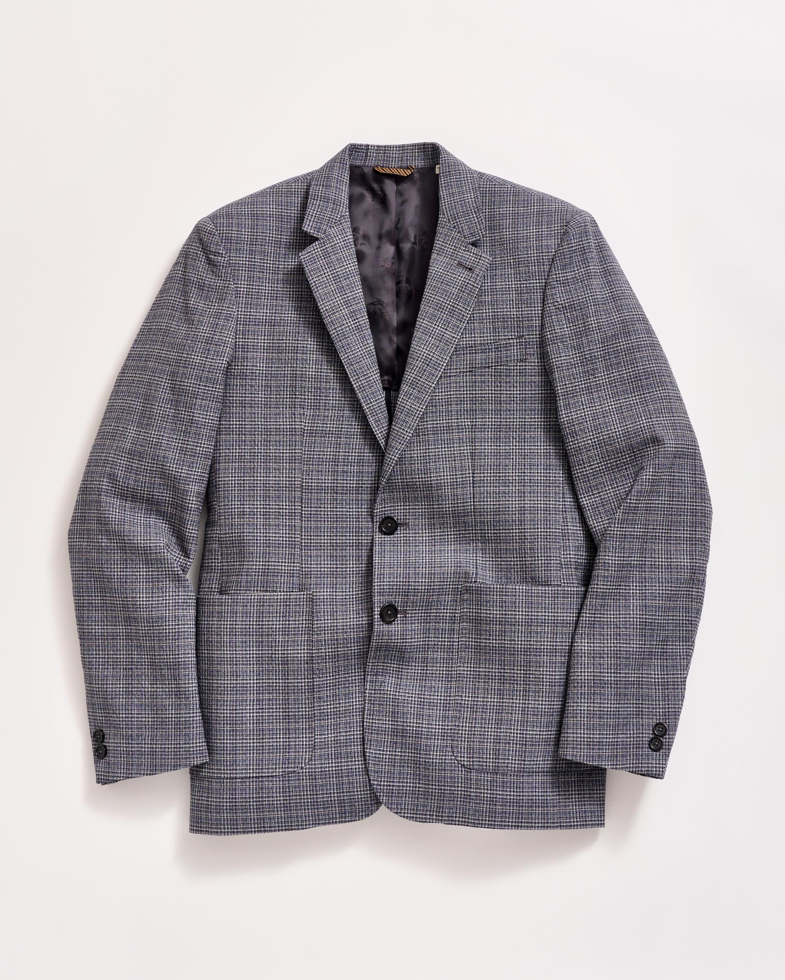 Micro Plaid Walton Jacket in Blue/Multi