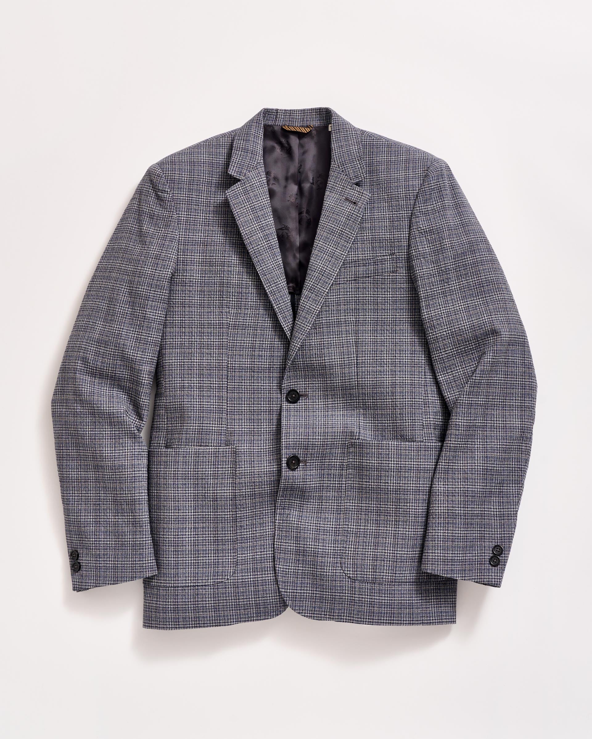 Micro Plaid Walton Jacket in Blue/Multi