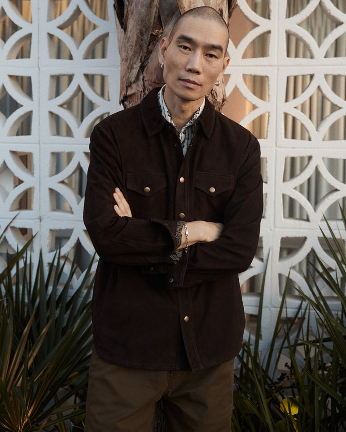 Savoy Suede Workshirt with Western Snap Pockets | Billy Reid Savoy Suede Workshirt with Western Snap Pockets | Billy Reid