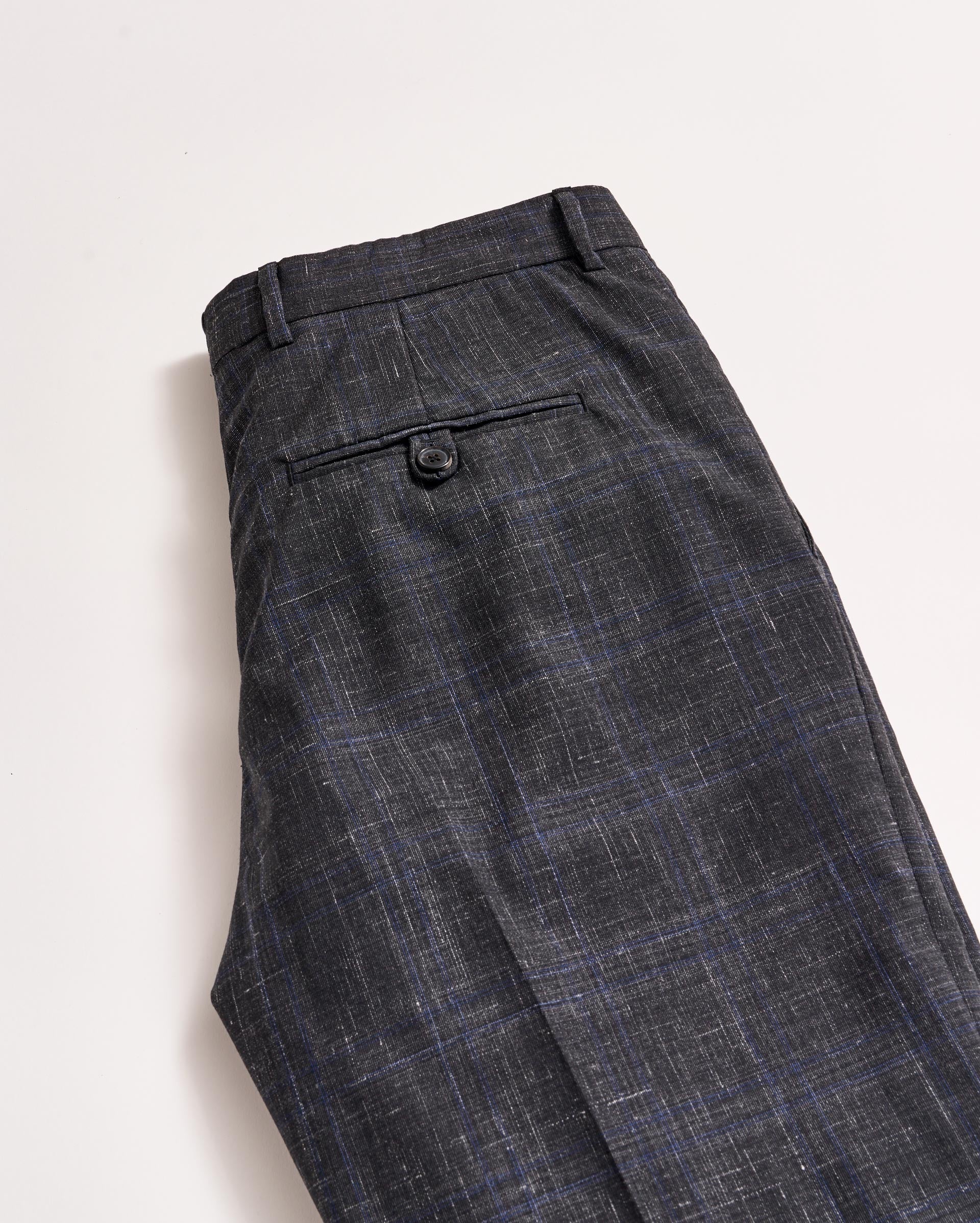 Crosshatch Flat Front Trouser