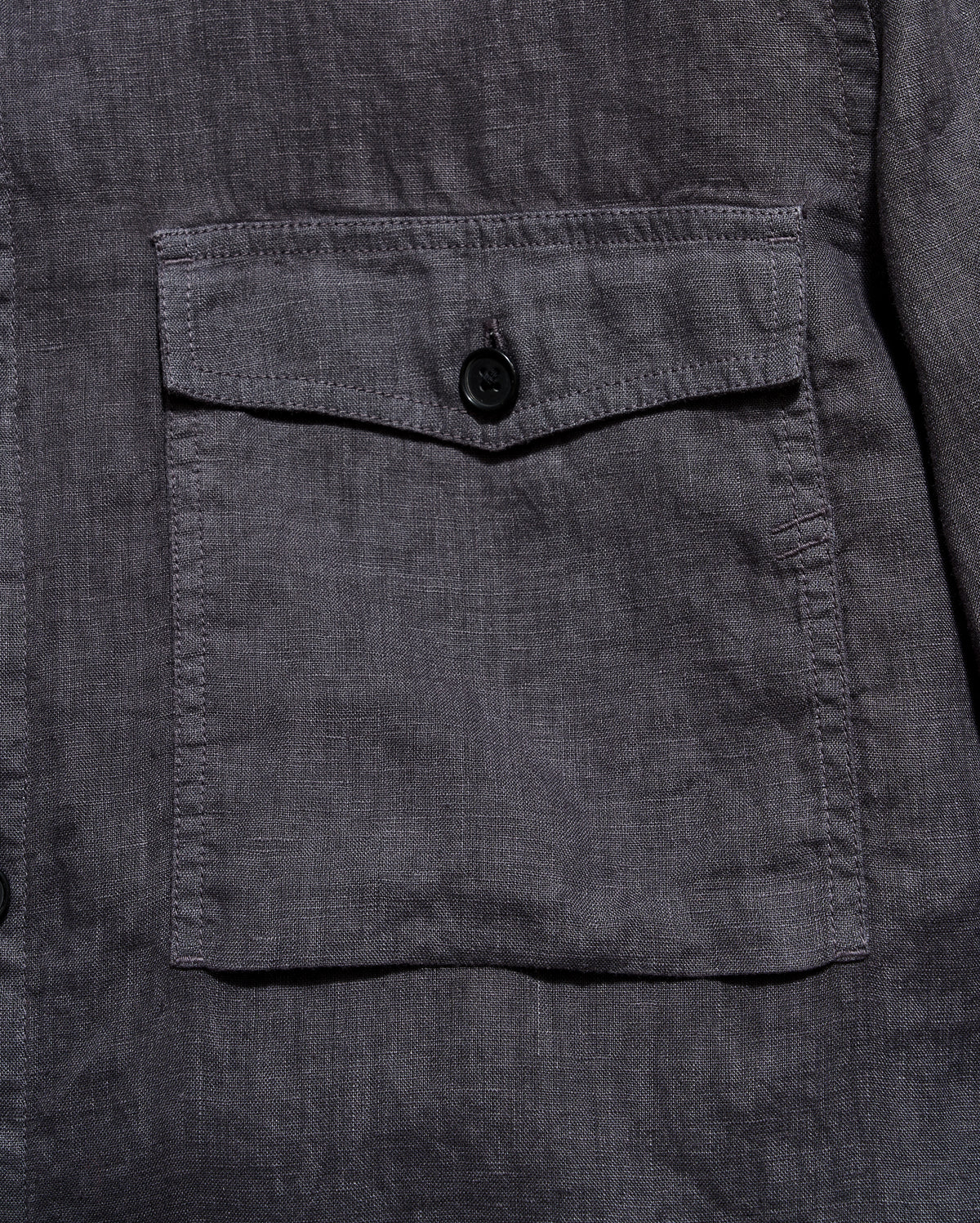 Close-up of a dark gray pocket on a jacket