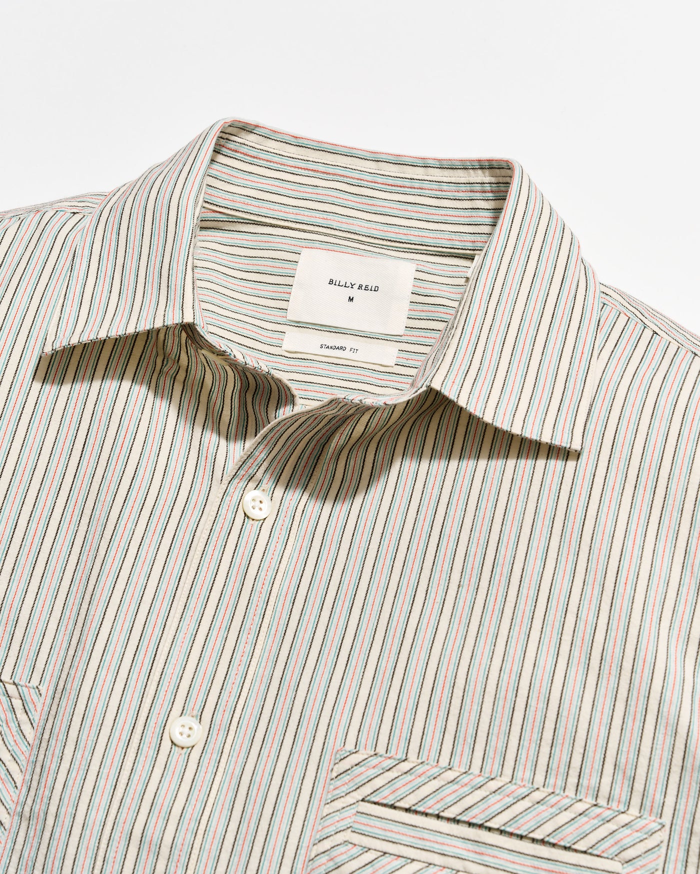 Collar of the shirt.