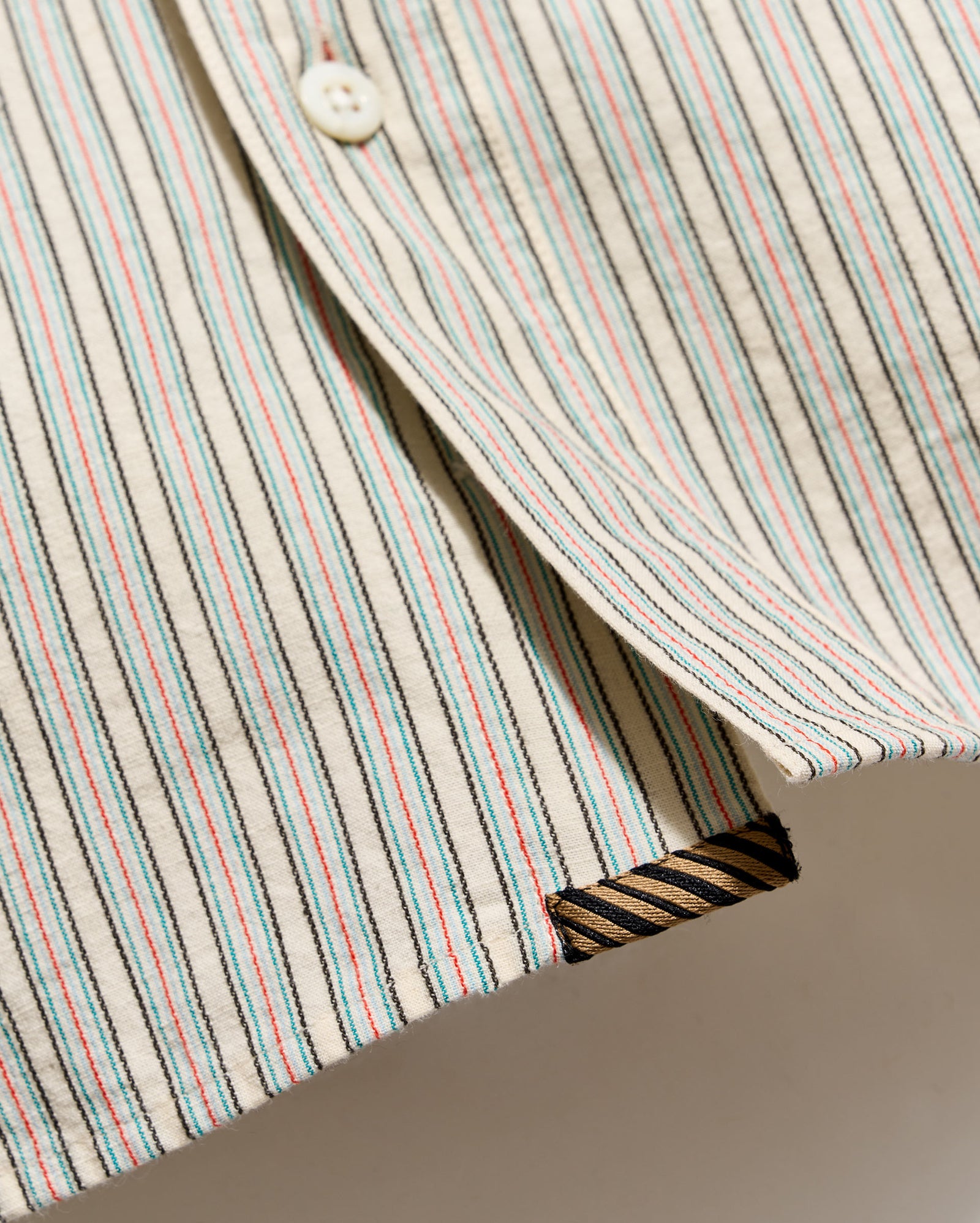 Underplacket of the shirt.