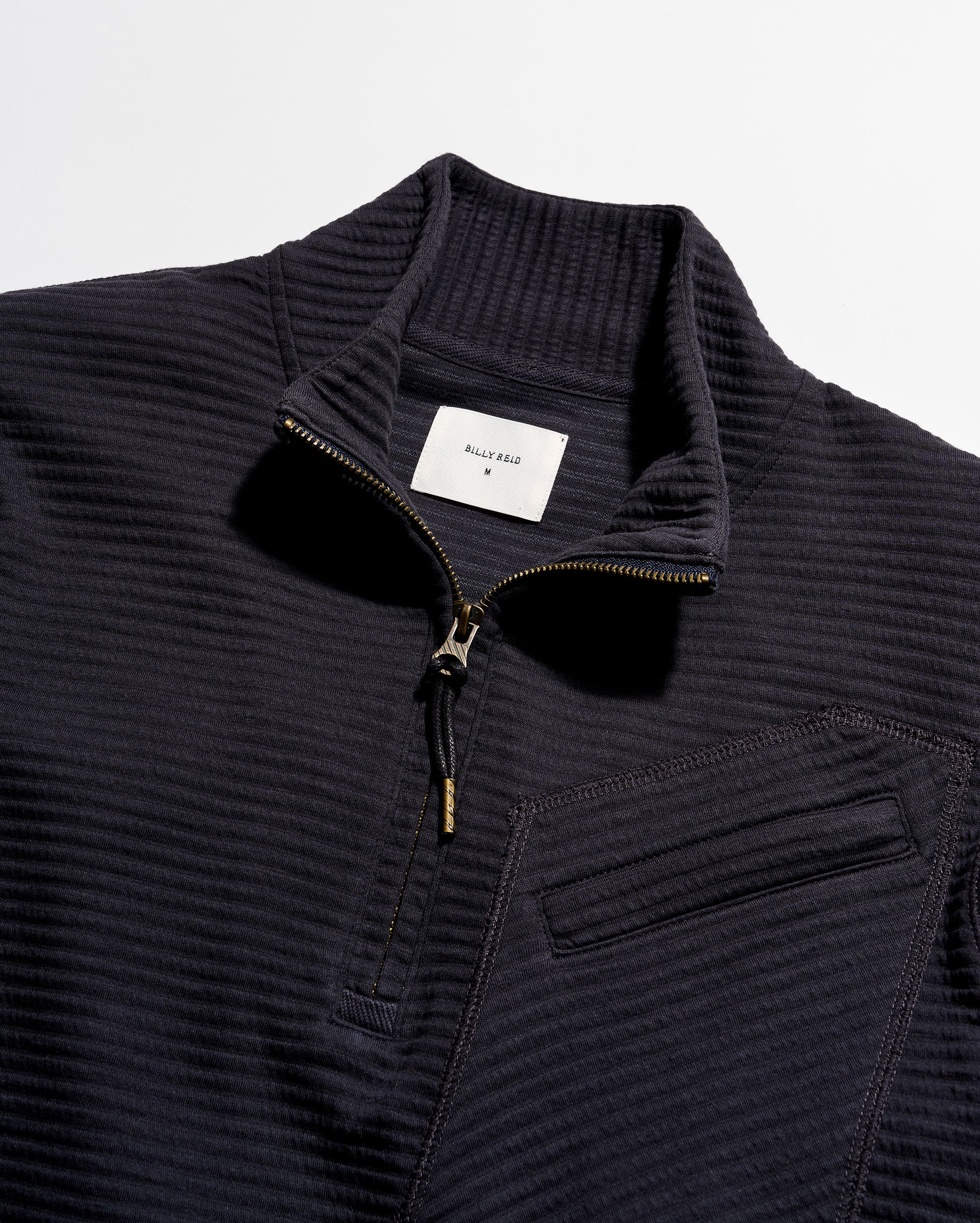 Quilted Half Zip Pullover with Chest Pocket | Billy Reid