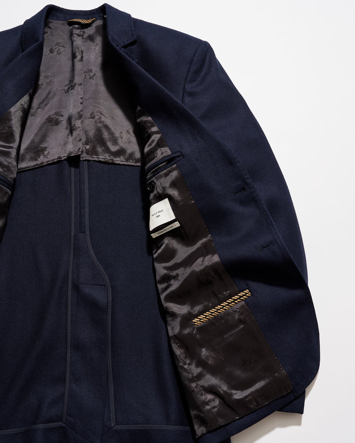 Archie Jacket - Navy Wool-Silk, Made in Italy Archie Jacket - Navy Wool-Silk, Made in Italy
